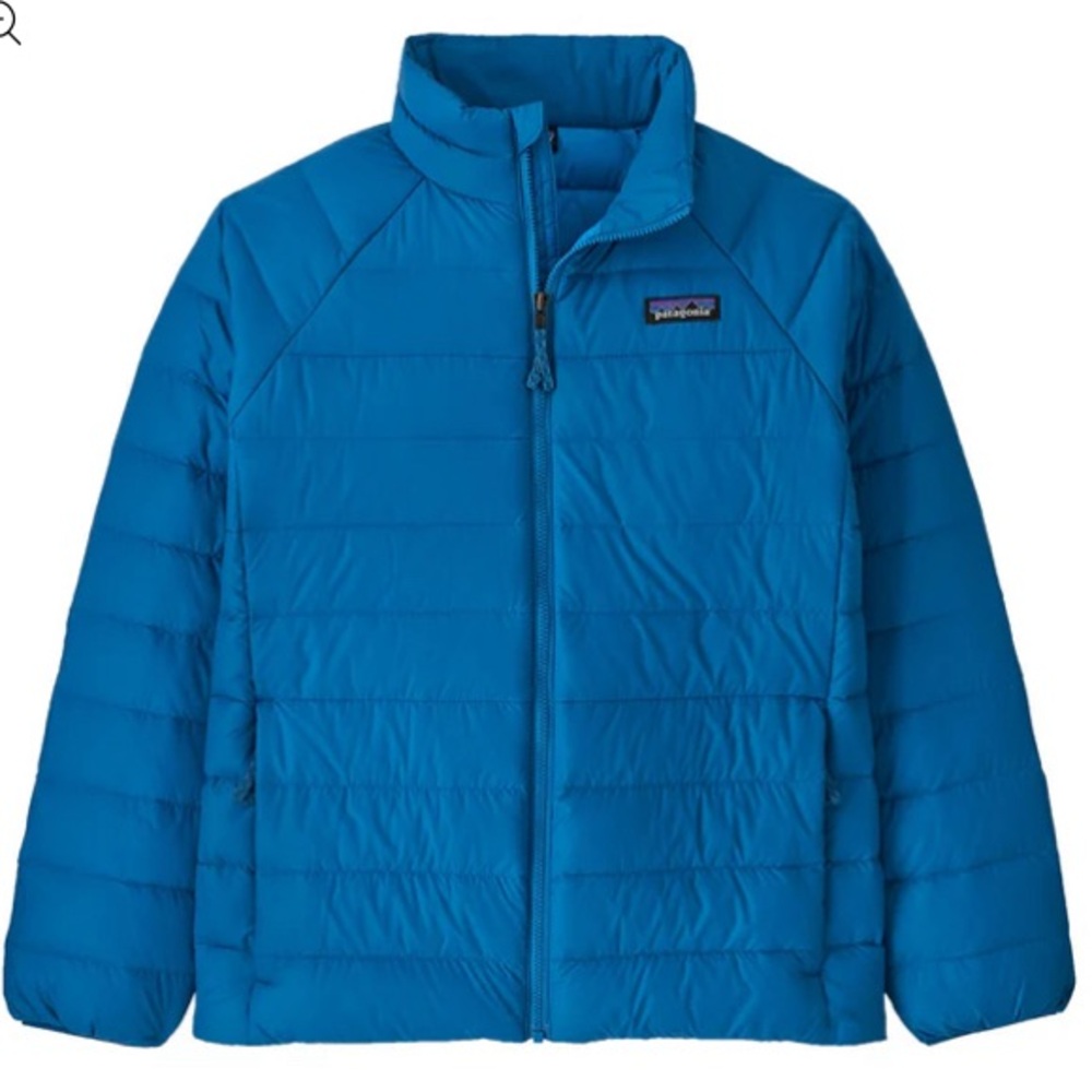 Patagonia down sweater blue kids 16 18 womens small EUC